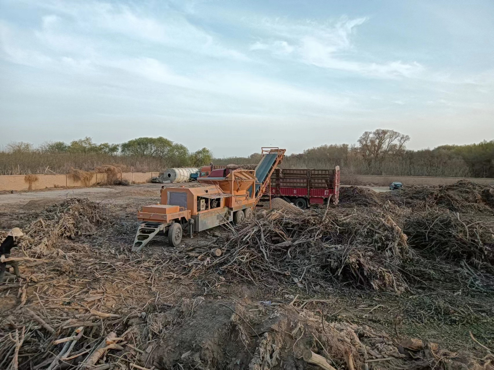 JP7000 Horizontal Grinder Diesel Drive Power Plant Biomass Project